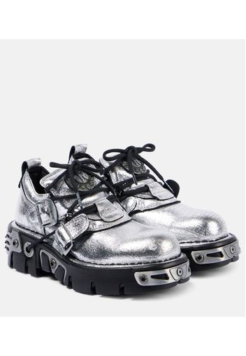 x New Rock - Sneakers in pelle metallizzata