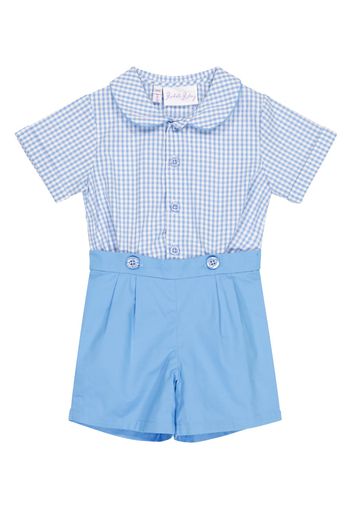 Baby - Camicia e shorts a quadretti in cotone