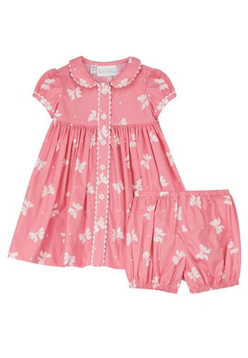 Baby - Abito e culottes Bow in cotone