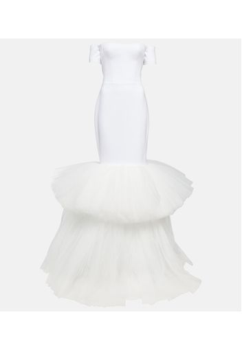 Bridal - Abito lungo Olivia con scollo bardot