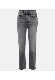 Jeans cropped 70s Stove Pipe a vita alta