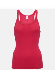 Tank top in jersey di cotone a coste