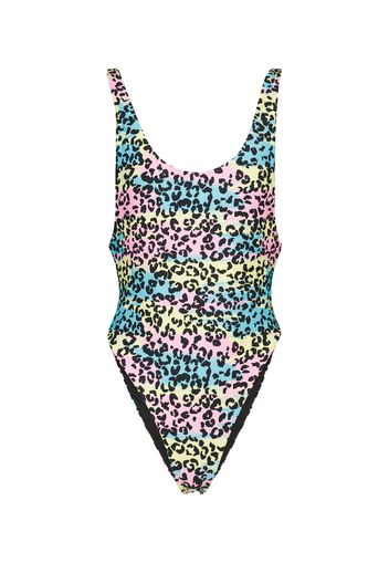 Costume intero Funky con stampa leopardata