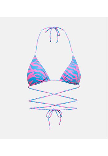 Top bikini a triangolo Miami con stampa