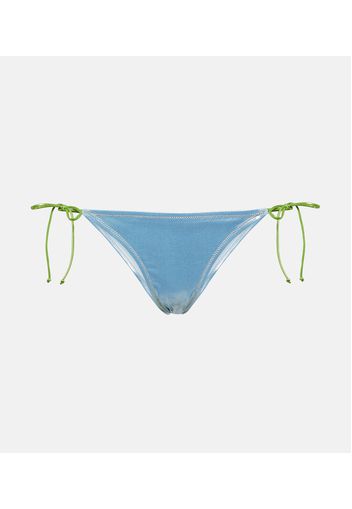 Slip bikini Love Triangle in lamé