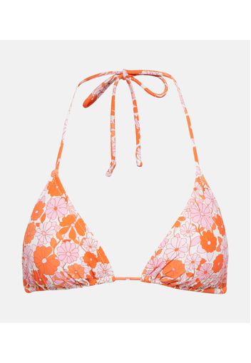 Top bikini Scrunchie con stampa