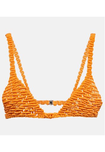 Bralette in cotone con perline