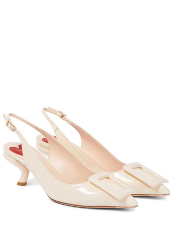 Pumps slingback Virgule in pelle