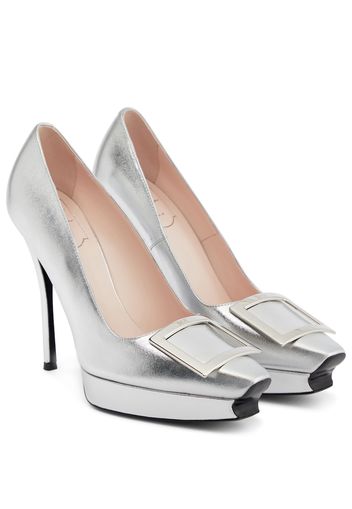 Pumps Trompette in pelle metallizzata