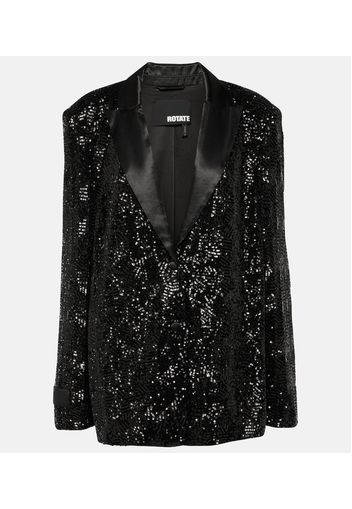 Blazer oversize con paillettes