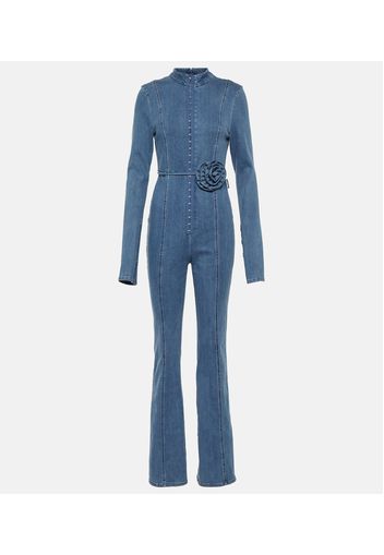 Jumpsuit di jeans con applicazioni