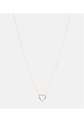 Collana Heart in oro 14kt con zaffiri