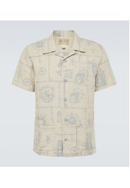 Camicia Wayne in lino con stampa