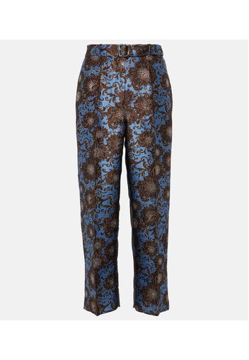 Pantaloni Elio in jacquard con stampa