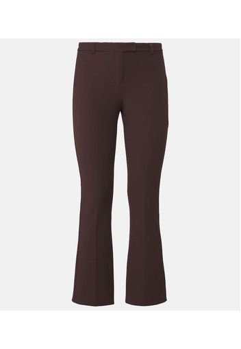 Pantaloni slim cropped in misto cotone