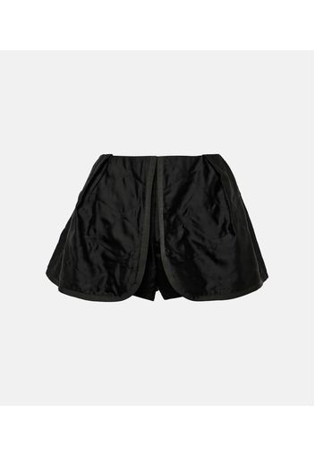 Shorts trapuntati in raso