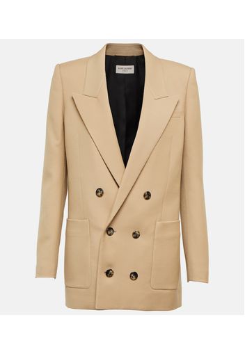 Blazer doppiopetto in gabardine di lana