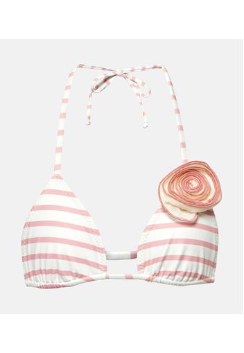 Top bikini Rose con applicazioni