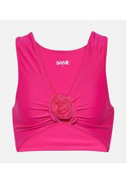 Top bikini Rose con applicazioni