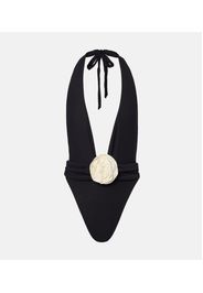 Costume intero Rose V con applicazioni floreali