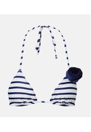 Top bikini Rose 90s con applicazione floreale