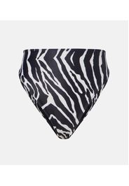 Slip bikini a vita alta con stampa