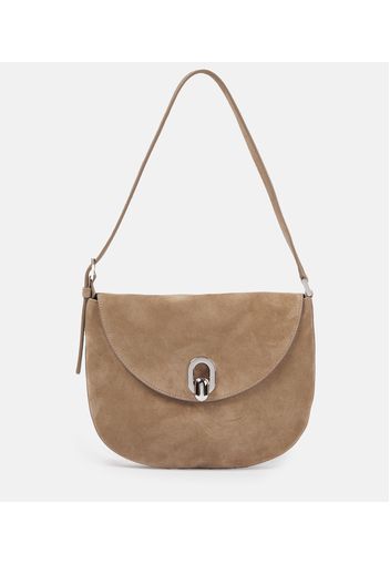 Borsa a spalla Tondo Small in suede