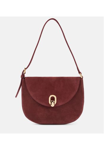 Borsa a spalla Tondo Small in suede