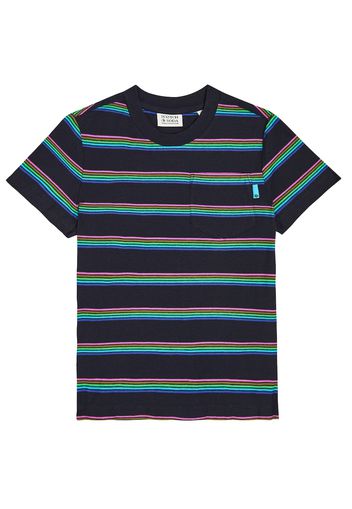 T-shirt in jersey di cotone a righe