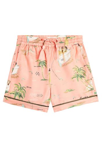 Shorts con stampa a vita media