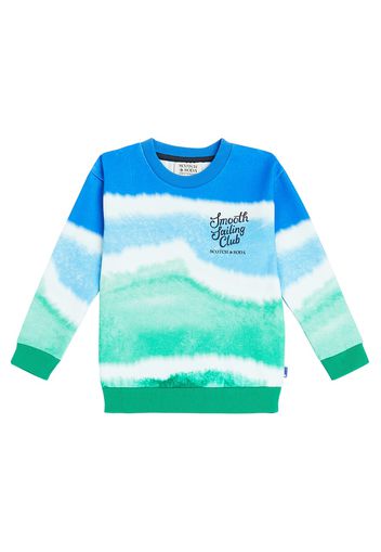 Felpa in jersey di cotone tie-dye