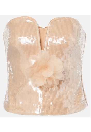 Bustier con paillettes e applicazione