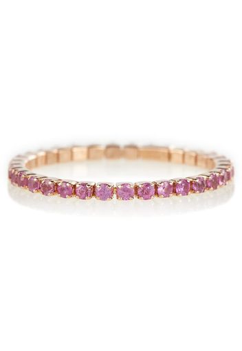 Anello Thread in oro rosa 18kt con zaffiri