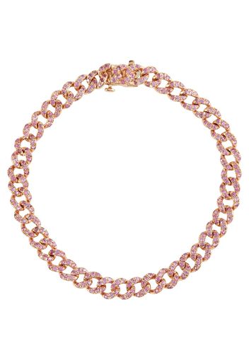 Bracciale in oro rosa 18kt con zaffiri e diamanti