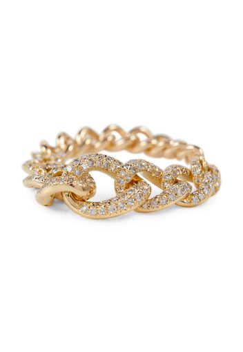 Anello Gradual PavÃ© Link in oro 18kt con diamanti