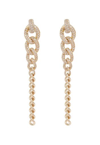 Orecchini Gradual Drop Link in oro 18kt con diamanti