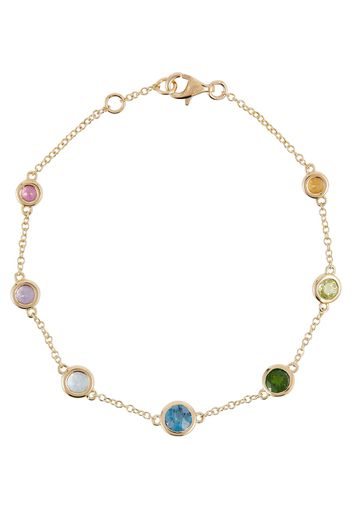 Cavigliera Rainbow Bezel Drop in oro 18kt