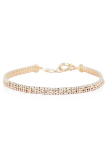 Collana Triple Diamond in oro 18kt con diamanti