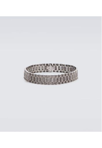 Bracciale Rail Link in oro bianco 18kt con diamanti