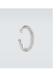 Orecchino ear cuff Jumbo in oro bianco 18kt con diamanti