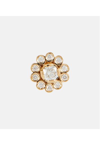 Orecchino singolo Soleil de Fleur in oro 18kt con diamanti