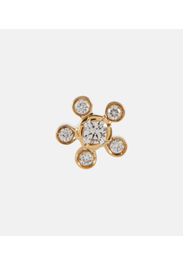 Orecchino singolo Petit Soleil de Fleur in oro 18kt con diamanti