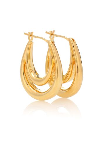 Orecchini Large Blanche in argento bagnato in oro 18kt