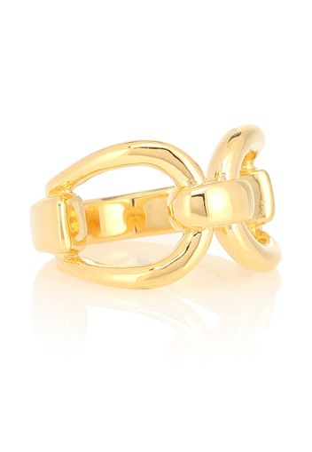 Anello Horsebit bagnato in oro 18kt