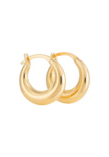 Orecchini a cerchio Essential Small bagnati in oro 18kt