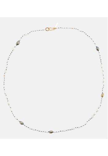 Collana Mermaid con perle d'acqua dolce e in argento bagnato oro 18kt