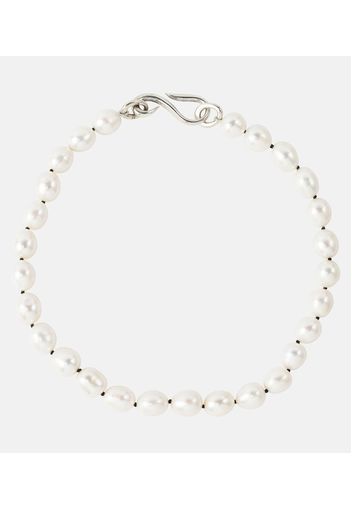 Collana Deco Collar in argento sterling con perle