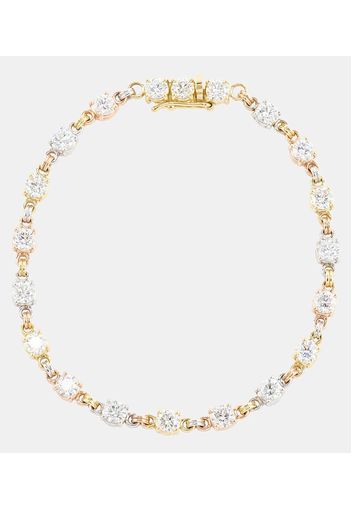 Bracciale Aysa in oro giallo, rosa e bianco 18kt con diamanti