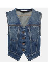 Gilet di jeans cropped