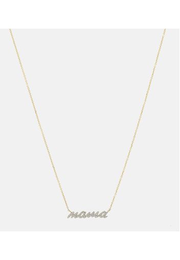 Collana Hey Mama in oro 10kt con diamanti